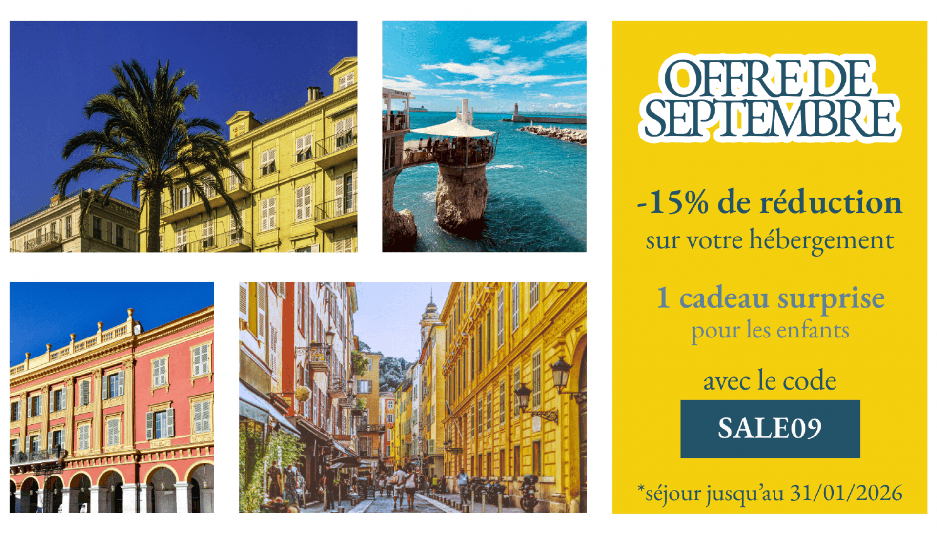 Hôtel de France Nice - Modèle photo unique (SALE09)