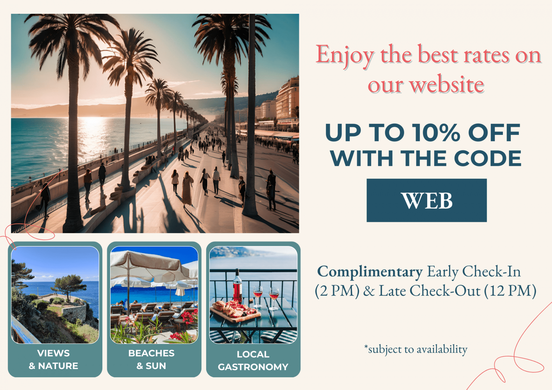 Hôtel de France Nice - Modèle photo unique (SALE09)