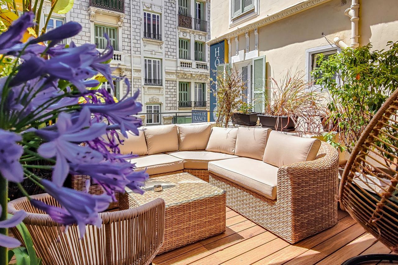 Hôtel de France Nice - sunny Terrace - summer